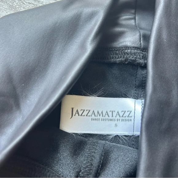 Jazzamatazz Faux  Leather Cut Out Dance Costumes Leggings - Picture 5 of 8